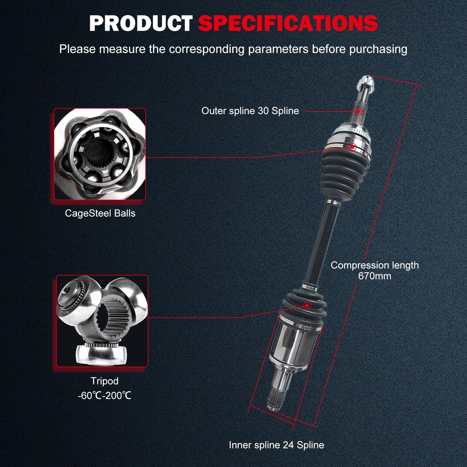 Amazon.com: cciyu NCV69168 CV Axle Shaft Assembly Fit For Toyota